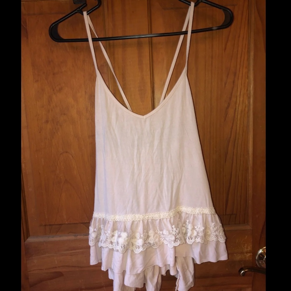Ruffle bottom tank top